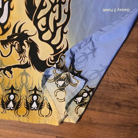 Blue and black dragons Harbor Bay butoon down size 3x - Picture 7 of 7